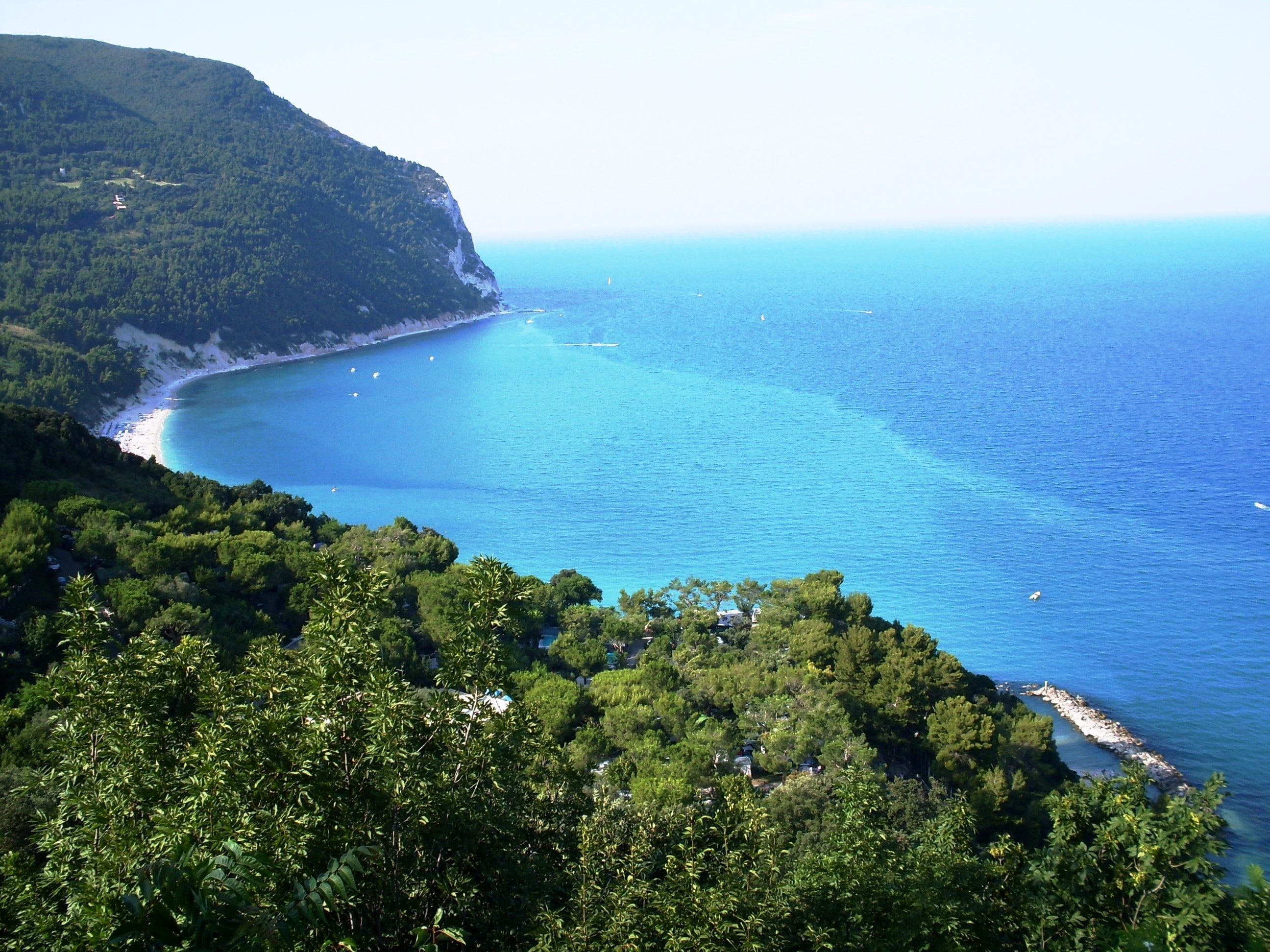 Il bosco del Conero e il mare azzurro di Sirolo